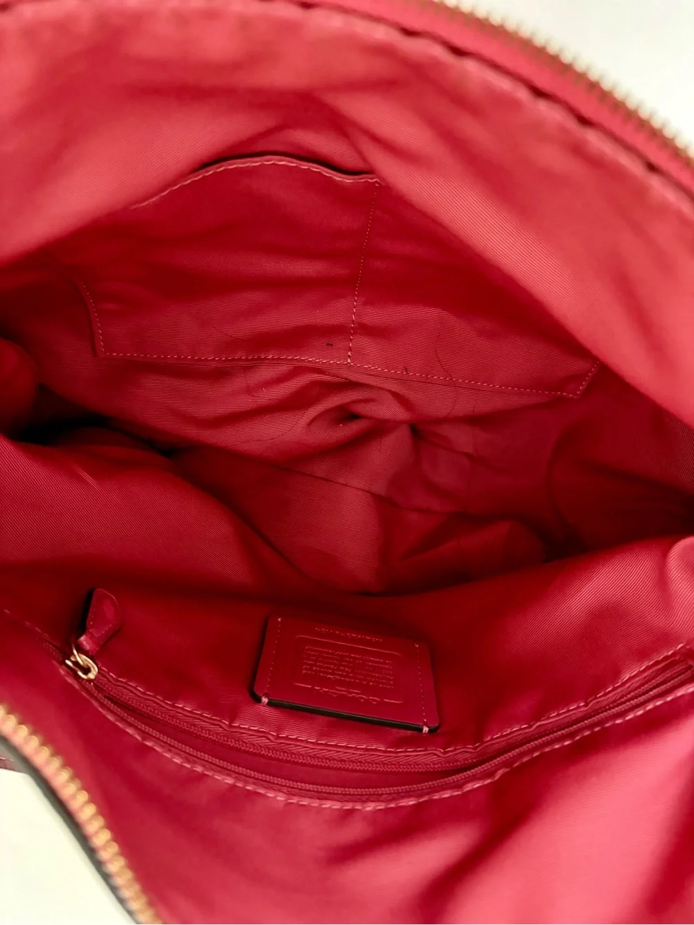 Coach Salmon Pink Pebbled Leather Hobo Shoulder Bag COA